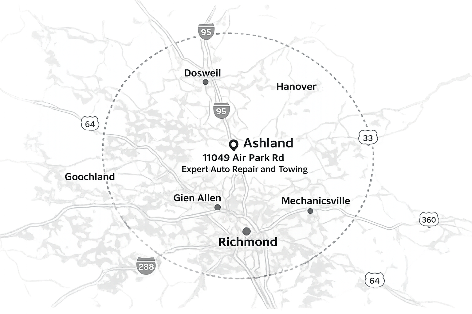 Expert Auto Repair Service Areas